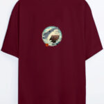 Anime Köpek Balığı - Bordo T-Shirt