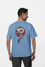 Dragon Çince Ön-Arka - Bebe Mavi T-Shirt - Görsel 2