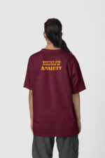 Anksiyete Ön-Arka - Bordo T-Shirt - Görsel 3