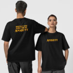 Anksiyete Ön-Arka - Siyah T-Shirt