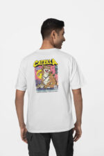 Catzilla Ön-Arka - Beyaz T-Shirt - Görsel 2