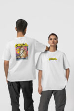 Catzilla Ön-Arka - Beyaz T-Shirt