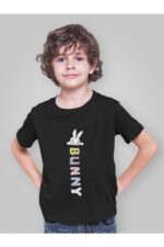 Bunny Kedi - Siyah Çocuk T-Shirt - Görsel 2