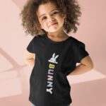 Bunny Kedi - Siyah Çocuk T-Shirt
