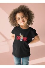 Drink Milk - Siyah Çocuk T-Shirt - Görsel 2