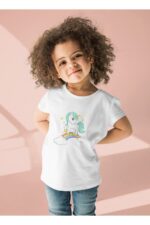 Gökkuşağı Unicorn - Beyaz Çocuk T-Shirt