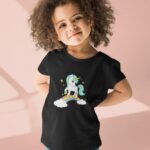 Gökkuşağı Unicorn - Siyah Çocuk T-Shirt