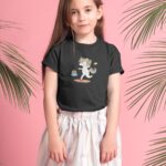 Kaykaycı Unicorn - Siyah Çocuk T-Shirt
