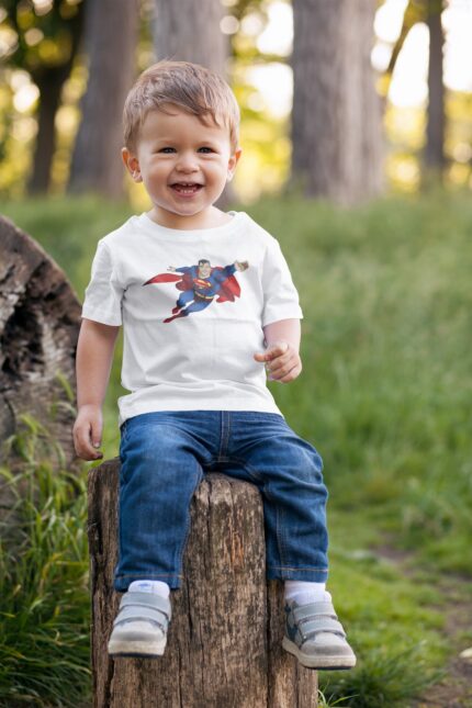 Superman – Beyaz Çocuk T-Shirt