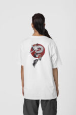 Dragon Çince Ön-Arka - Beyaz T-Shirt - Görsel 3