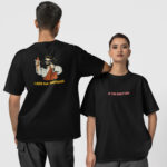 Jesus Ön-Arka - Siyah T-Shirt