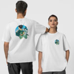 Geyşa Koi Ön-Arka - Beyaz T-Shirt