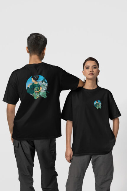Geyşa Koi Ön-Arka – Siyah T-Shirt