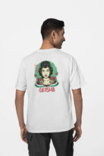 Geyşa Kadın Ön-Arka - Beyaz T-Shirt - Görsel 2