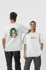 Geyşa Kadın Ön-Arka - Beyaz T-Shirt