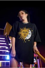 Güneş Ay - Siyah T-Shirt - Görsel 2