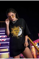 Güneş Ay - Siyah T-Shirt - Görsel 4