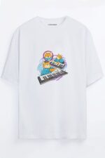 Dj Kedi - Beyaz T-Shirt