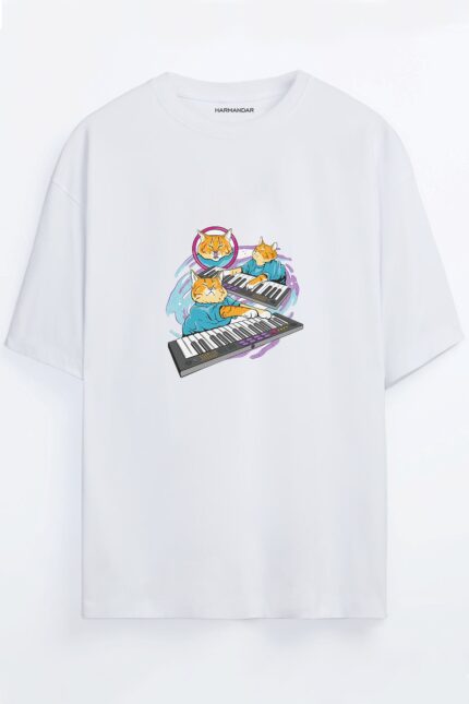 Dj Kedi – Beyaz T-Shirt