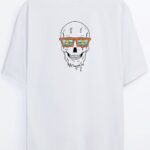 Güneş Gözlüklü Kuru Kafa - Beyaz T-Shirt