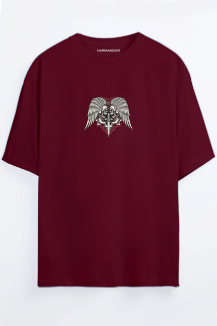 Kılıç İskelet – Bordo T-Shirt