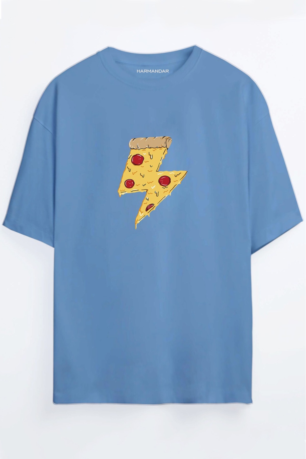 HarmandarPizzaPower-Bebe-Mavi Pizza Power - Bebe Mavi T-Shirt - Görsel 1