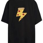 Pizza Power - Siyah T-Shirt