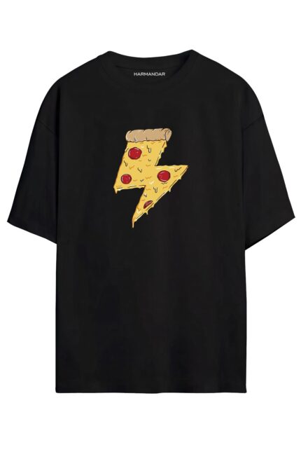 Pizza Power – Siyah T-Shirt