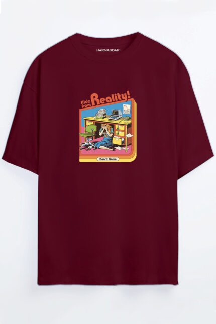 Hide From Reality – Bordo T-Shirt