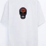 Renkli Kurukafa - Beyaz T-Shirt