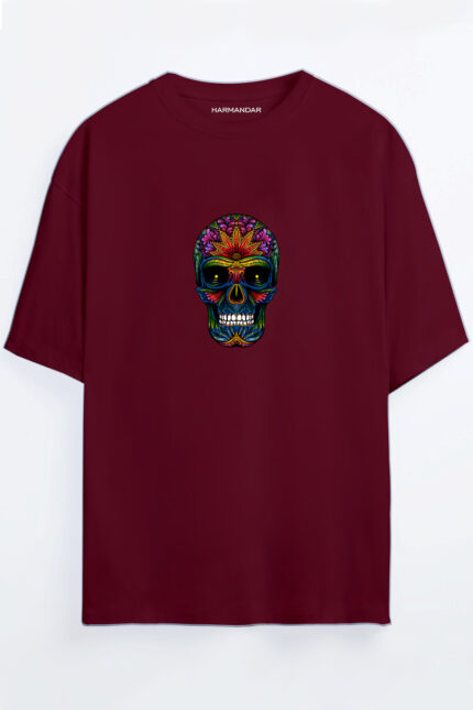 Renkli Kurukafa – Bordo T-Shirt