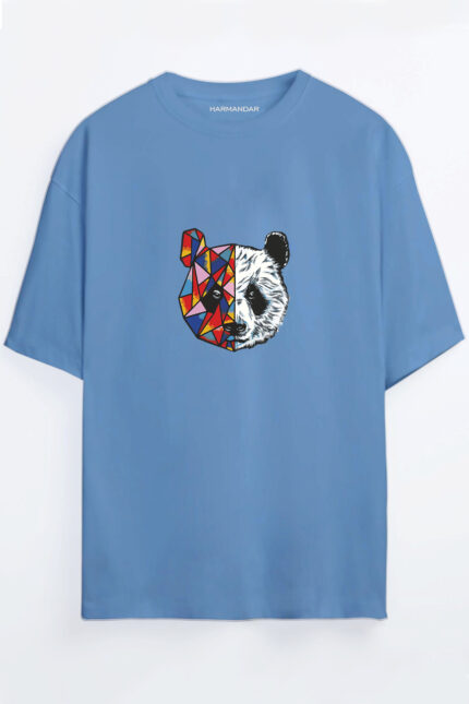 Renkli Panda – Bebe Mavi T-Shirt