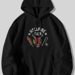 Stranger Things - Hellfire Club - Siyah Sweatshirt