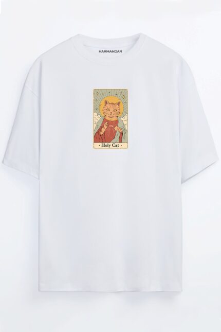 Kutsal Kedi – Holy Cat – Beyaz T-Shirt