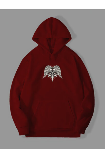 Kılıç İskelet – Kırmızı Sweatshirt