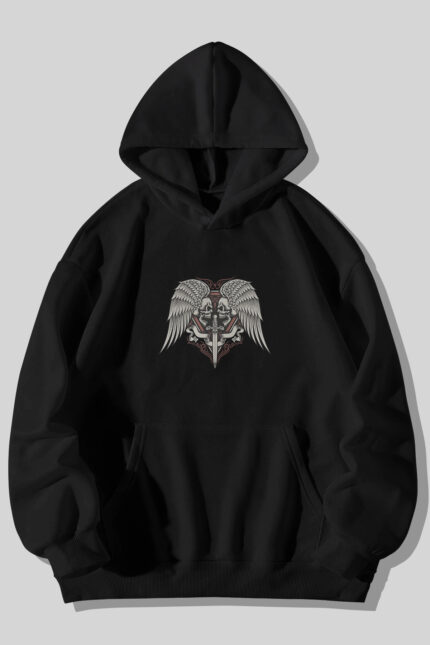 Kılıç Iskelet – Siyah Sweatshirt