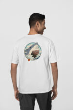 Köpek Balığı Ön-Arka - Beyaz T-Shirt - Görsel 2