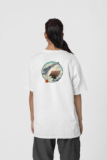 Köpek Balığı Ön-Arka - Beyaz T-Shirt - Görsel 3