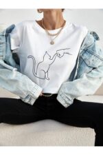 Lover Cat - Beyaz T-Shirt - Görsel 2