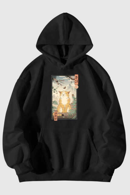 Mutlu Kedi – Siyah Sweatshirt