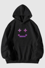 Pixel Yüz - Siyah Sweatshirt