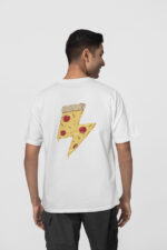 Pizza Ön-Arka - Beyaz T-Shirt - Görsel 2
