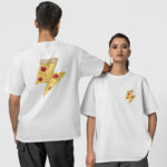 Pizza Ön-Arka - Beyaz T-Shirt
