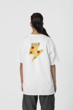 Pizza Ön-Arka - Beyaz T-Shirt - Görsel 3