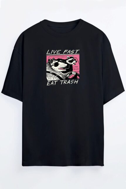Rakun gelincik Çetesi – FastLiveEatTrashRakun T-Shirt