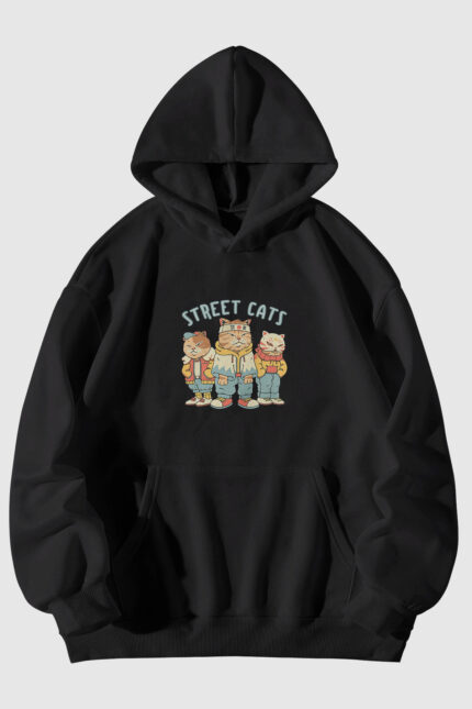 Sokak Kedileri – Siyah Sweatshirt