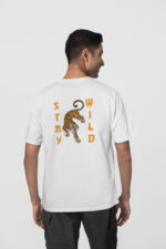 Stay Wild Ön-Arka - Beyaz T-Shirt - Görsel 2