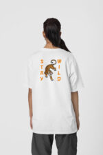 Stay Wild Ön-Arka - Beyaz T-Shirt - Görsel 3