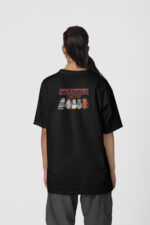 Stranger Cats Ön-Arka - Siyah T-Shirt - Görsel 3
