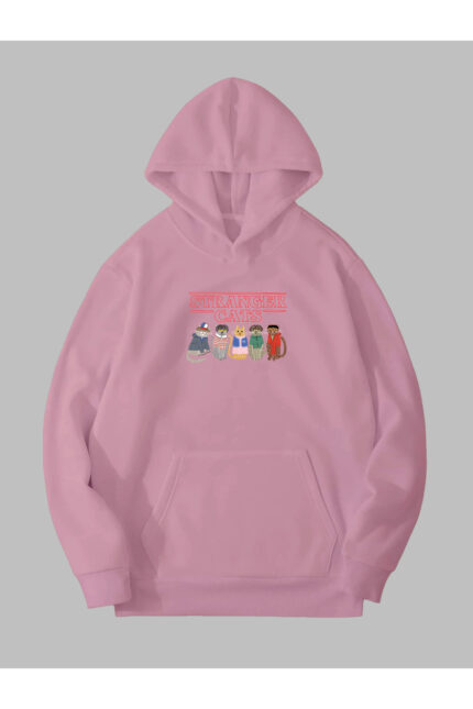 Stranger Cats – Pembe Sweatshirt
